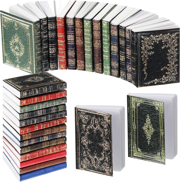 200 Pcs 1:12 Scale Miniatures Dollhouse Books, Tiny Accessories for Library Decorations and DIY Projects
