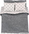 Dollhouse Bedding 5 Piece Set with Comforter & Pillows, Realistic Bedroom Accessories for 6 inch Dolls, Gray and White