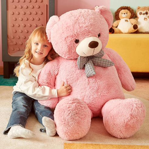 IKASA Giant Teddy Bear Plush Toy Stuffed Animal - Pink, 47 Inches