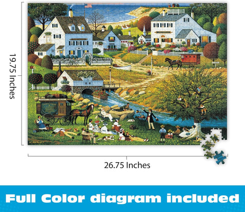 1000 Buffalo Games - Piece Jigsaw Puzzle Charles Wysocki Hound of The Baskervilles, Made in USA, Premium Recycled