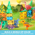 Set 50PCS 5 3-5 4-8, SYNCFUN Magnetic Building Tiles Dinosaur for Kids, Including Cute Dinosaurs, Educational STEM Toy