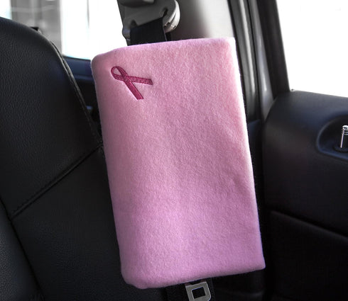 The Breast & Chest Buddy - Solid Pink Seatbelt Cushion for Mastectomy and Breast Reconstruction Sites