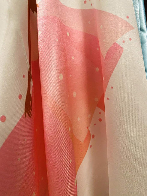 Satin Fitted Mini Crib Sheet for Babies, Girls - Ballerina Girls Design, Size 24 x 38 inches, Smaller Than Standard