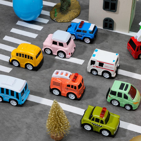 12 JOYIN Pcs Prefilled Easter Eggs with Toys, Plastic Eggs with Cute Pull Back Cars, Easter Basket Stuffers, Party