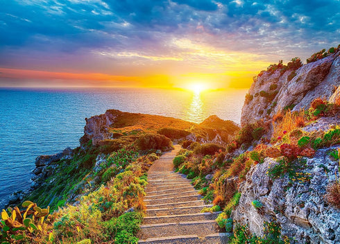 HUADADA Jigsaw Puzzles for Adults, 1000 Pieces Cape Milazzo, Interlock Perfectly, Home Decor Birthday Party Gift