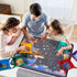 1000 6 1000 Becko US Piece Jigsaw Puzzle Board with Sorting Trays & Felt Cover, Foldable Puzzle Mat with Auxiliary