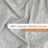 Moonybaby Baby Crib Sheet - 100% Organic Cotton Crib Sheet Unisex - Soft and Breathable - for Standard Crib and Toddler Mattresses (Space Grey)