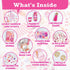 jackinthebox DIY Journal for Girls Ages 8-12, 242 PCS Scrapbook Kit with 10 Fun Guided Spreads