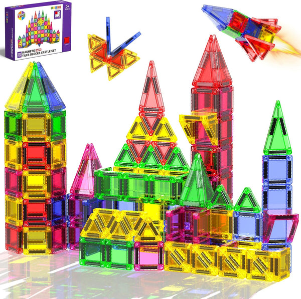 Magneverse 100 PCS Mini Magnetic Tiles - Travel Magnetic Tiles, Micro Magnet