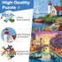 WSCXSC 2 Pack 500 500 500 Pieces Puzzle for Adults,Beach Jigsaw Puzzles Pieces City Building Puzzles Scenery Puzzle