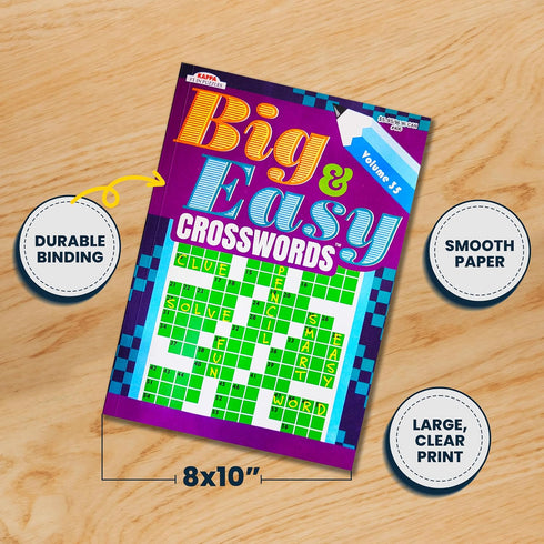 Variety Savings 10-Pack 2 4 (8 10) Large Print Crossword Puzzles for Seniors Plus Fill-In Puzzle Books and Pens - Big
