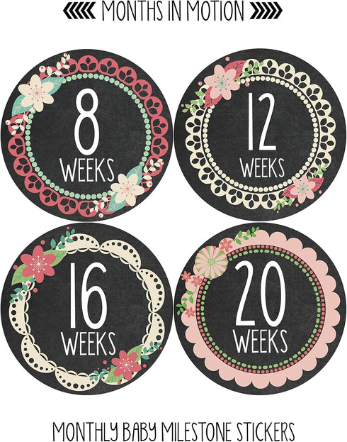 Pregnancy Weekly Belly Growth Stickers, Maternity Week Sticker, Expectant Mom Gift, Style 914