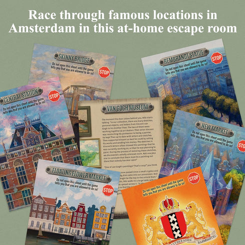 EXIT: The Game - The Hunt Through Amsterdam | Escape Room Co-op Game for 1+ Players, Ages 5-7, Art Heist Brainteasers