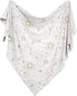 Sweet Jojo Designs Star and Moon Baby Girl Swaddle Blanket Jersey Stretch Knit for Newborn or Infant Receiving Security