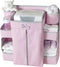 Premium Baby Diaper Caddy Organizer | Hanging Nursery Organizer for Baby Essentials | Crib Storage Organizer (Pink)