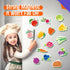35 PCS Fruit & Vegetable Magnets, Adorable Magnetic Fruits Veggies Thick Foam Fridge Magnets Cute Educational Learning