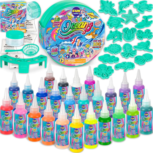 Ocean Magic Water Elves Toys Kit, FunKidz Aqua Squishy Craft Kit for