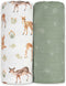 GLLQUEN BABY Muslin Swaddle Blankets Breathable Receiving Blankets (35" x 40") 2-Pack