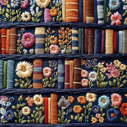 Floral Bookshelf Puzzles for Adults 500 Pieces Wildflower Books Pages Jigsaw Puzzles