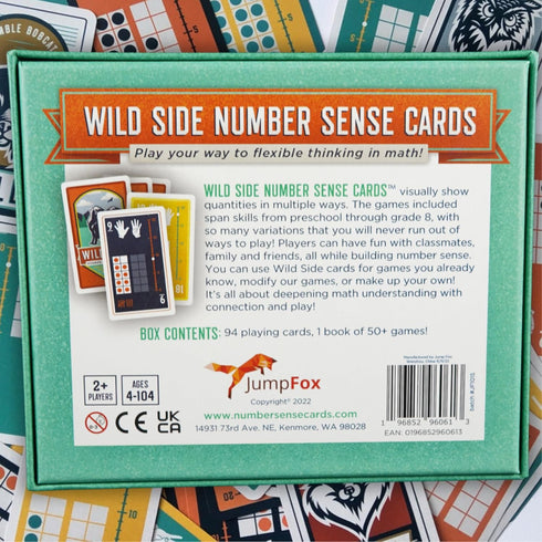 Wild Side Number Sense Cards 50+ Award-Winning Math Deck for Kids| Math Games for Kids to Support Concepts Including