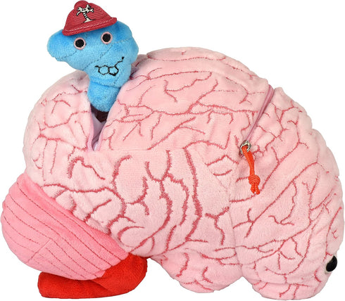 GIANTmicrobes Deluxe 9.5" Brain Plush Toy, Gifts for Neurologist, Brain Surgery Recovery, Neuroscience Gifts