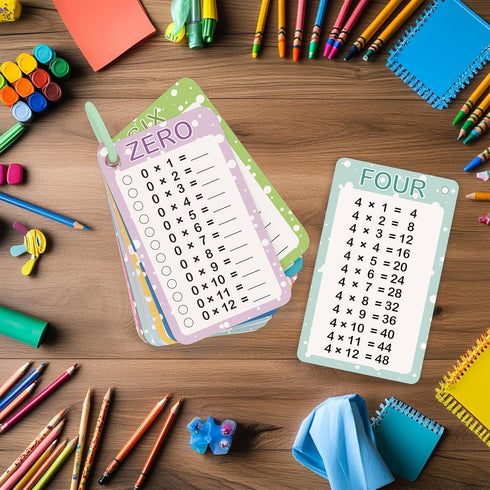 0-12, Flashcards,13 2 2 1st 3rd Slapaflife Multiplication Flash Cards Times Table Pcs Flash Cards with Dry Erase
