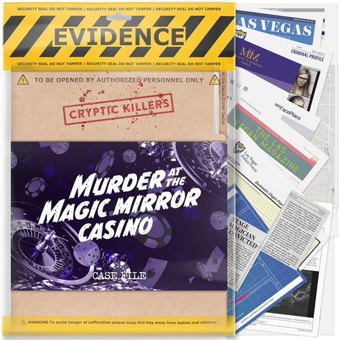 Unsolved Murder Mystery Game - Cold Case Files Investigation, CRYPTIC KILLERS Detective Evidence