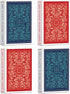 Playing Cards 4 Pack, Plastic Waterproof Bulk for Adults and Seniors, 4 Decks of Poker Cards Professional Set