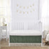 Sweet Jojo Designs Dark Green Boho Boy Girl Gender Neutral Baby Crib Skirt Bed Dust Ruffle Bedskirt Straight Nursery