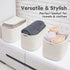 CHAT BLANC Cotton Rope Baskets for Organizing, Small Laundry Baskets, Woven Storage Bins, Creamy White 3 Pack