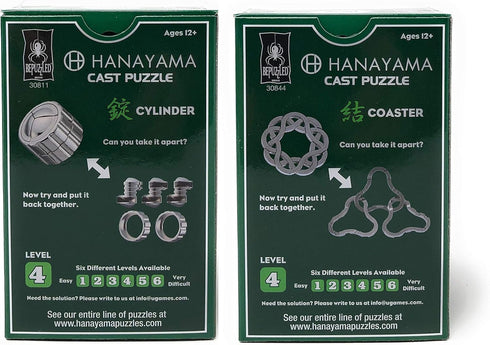 Ittoir MARCOPOLO Hanayama Multipack Puzzles (Cylinder & Coaster) - 2 PK Value Buy
