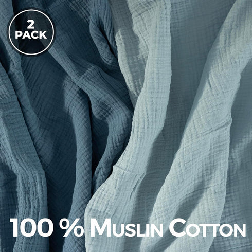 Newborn,2 Pack,Muslin Boys,Girls,100% 44x44 Dreamology Muslin Blankets for Cotton Blankets for Cotton,Soft