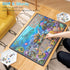 1000 Becko US Jigsaw Puzzle Board Portable Puzzle Mat for Puzzles Storage Saver, Non-Slip Surface, Up to Pieces (Gray)