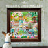 1000 23" 23" eeBoo Piece Puzzle - Seasons in Kyoto Jigsaw Puzzle for Adults, Square x Made with Recycled Board