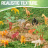 60 Piece Mini Zoo Animal Toy with Gift Box, Realistic Plastic Animal Figures for Sensory Bins, Birthday Gifts