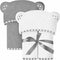 ELSVIN Set of 2 Hooded Baby Towels White and Grey Luxurious, Large and
