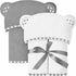 ELSVIN Set of 2 Hooded Baby Towels White and Grey Luxurious, Large and