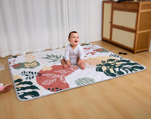 71x59 Inch, TADO MUSLIN Baby Play Mat Thickened Soft Floor Mat for Playpen, Machine Washable Foam Crawling Mat