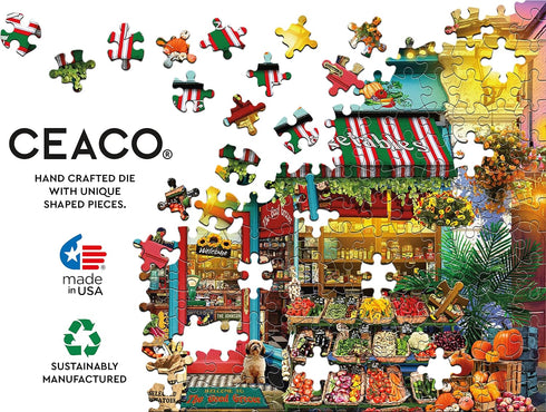 Ceaco - Good Grocer - Shop Windows 1000 Piece Jigsaw Puzzle by Gary Walton
