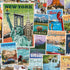 US States Vintage Poster Art 1000 Piece Jigsaw Puzzle with Landmarks from all 50 States