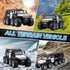 Police Car Toy, 8x8 Friction Powered with Light, Sounds, Openable Doors, Military Policeman & Dog for Boys 3-8
