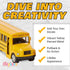 Long-Nose School Bus Die Cast Metal Model Toy Car, 6 Inches with Pullback Action for Gifts