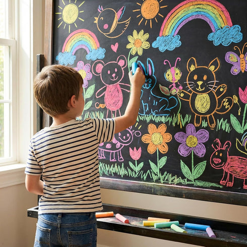 224 Set JOYIN PCS Sidewalk Chalks Non-Toxic Washable Jumbo Chalk for Outdoor Art Play, Painting on Chalkboard