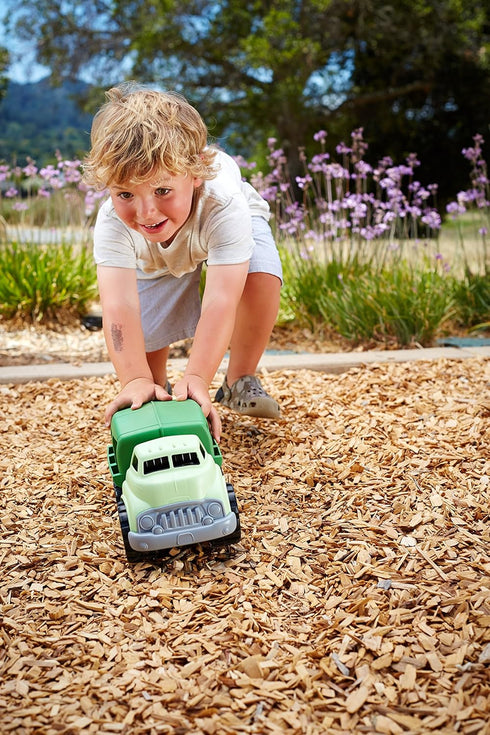 Green Toys Recycling Truck in Green Color - BPA and Phthalates Free Garbage Truck for Improving Gross Motor, Fine Motor