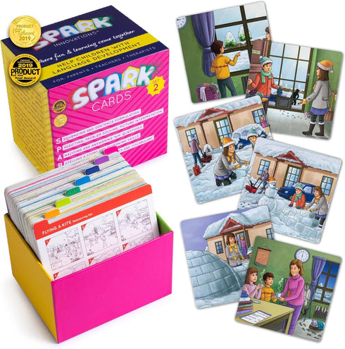 Spark Cards Sequence Cards for Storytelling and Picture Interpretation, Speech Therapy Game, Special Education Materials