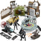 SYNCFUN Military Toy Set with Army Base, Vehicles, Action Figures & Weapon