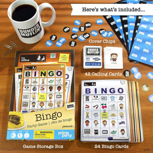 The Office Bingo Board Game for 24 Players, Perfect for Office Parties and Birthday Celebrations