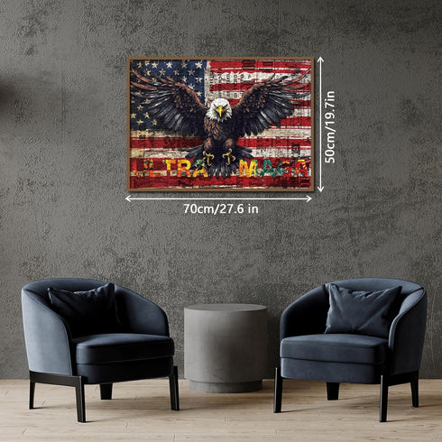 USA Patriotic Faith Jigsaw Puzzle 1000 Piece, United States Flag Eagle Puzzles for Adults