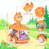 Baby Toy Cars Press and Go Car for Toddlers, Light Up Birthday Gifts for Kids Boys Girls, Giraffe 2PCS
