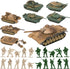 PROLOSO Military Army Playset 8 Take Apart Battle Tank Models and 20 Tiny